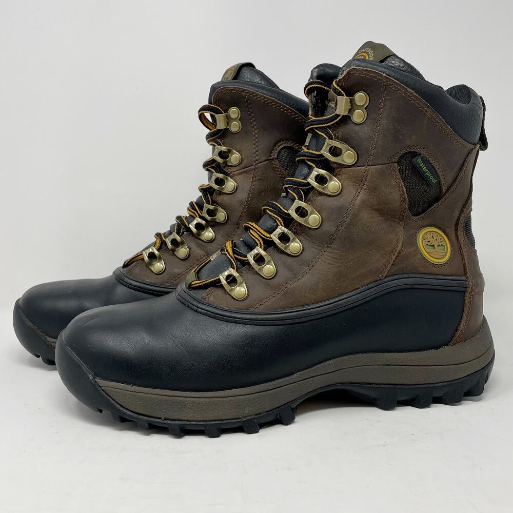 Timberland Waterproof High Hiking Boots Leather Synthetic Mens Size 7